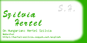 szilvia hertel business card
